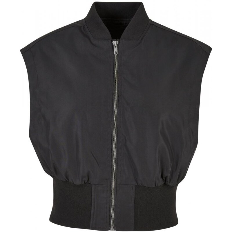 Dámská vesta Urban Classics Recycled Short Bomber - černá
