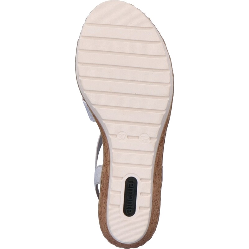 RIEKER Dámské sandály REMONTE R6264-80 stříbrná