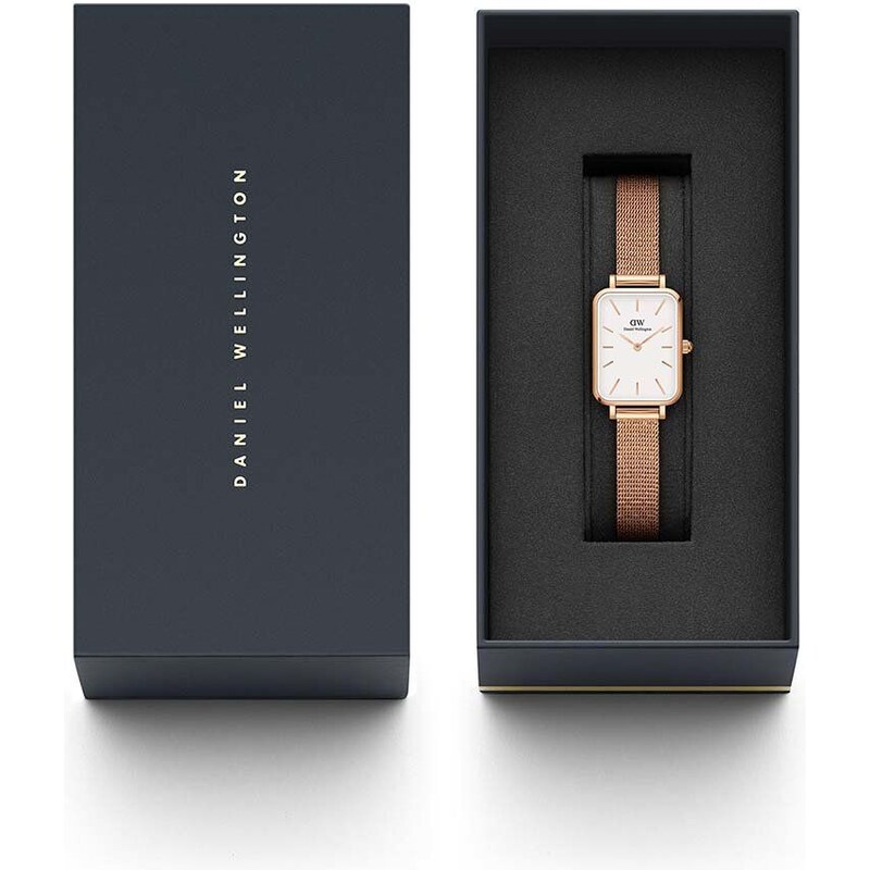 Hodinky Daniel Wellington Quadro Pressed růžová barva