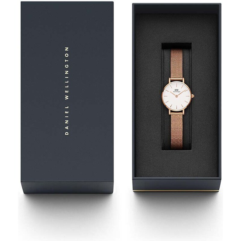 Hodinky Daniel Wellington Petite 24 Pressed růžová barva