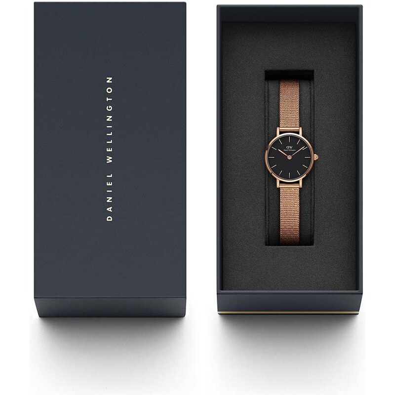 Hodinky Daniel Wellington Petite 24 Pressed Melrose růžová barva