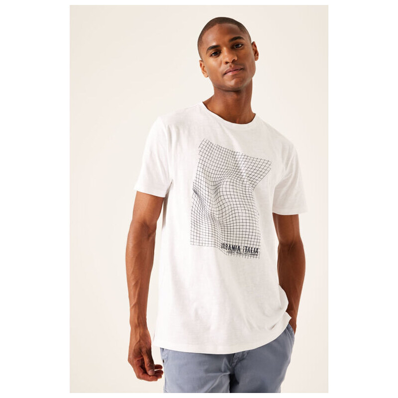 Pánské triko GARCIA mens T-shirt ss 50 white