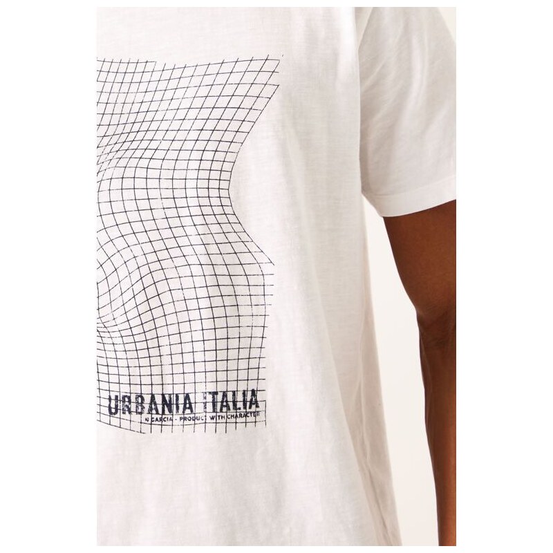 Pánské triko GARCIA mens T-shirt ss 50 white