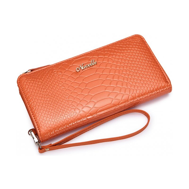 NUCELLE dámská peněženka Croccodile oranžová