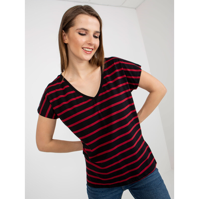 BASIC Feel Good T-shirt-RV-TS-8567.26-black-red