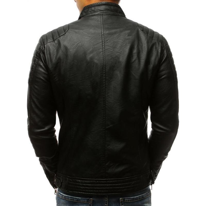 DSTREET Pánská bunda koženka černá TX3265
