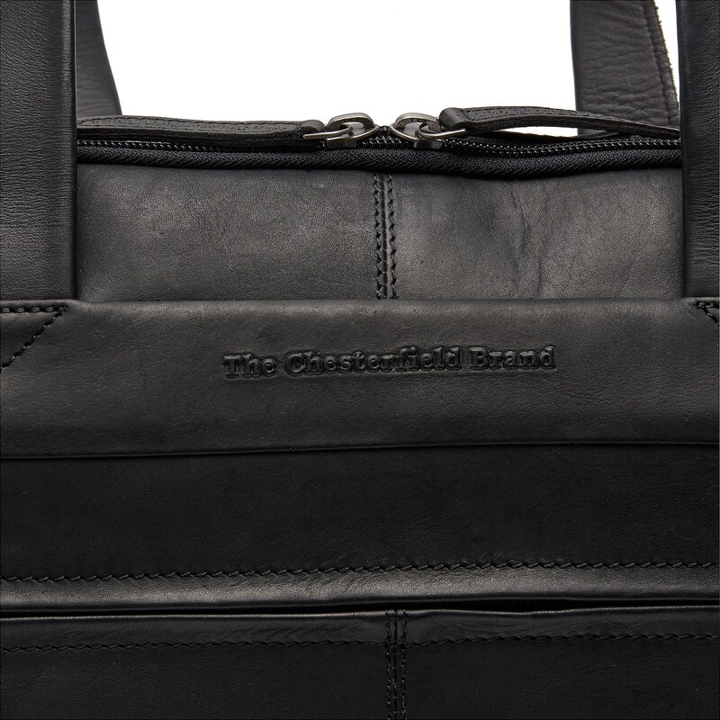 The Chesterfield Brand Kožená taška na notebook 17" Ryan černá