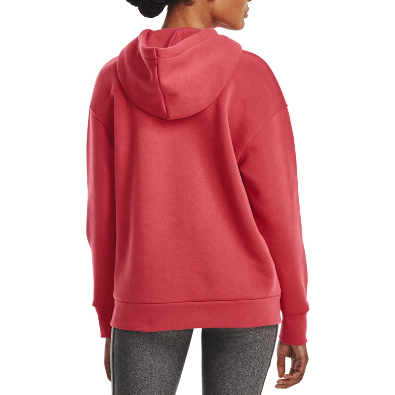 Mikina s kapucí Under Armour Essential Fleece Hoodie-RED 1373033-638