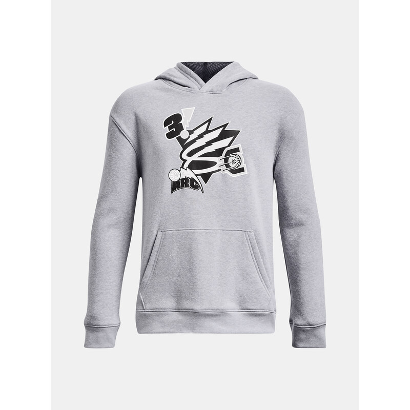 Under Armour MMikina Curry Boys Big Splash Hoodie-GRY - Kluci