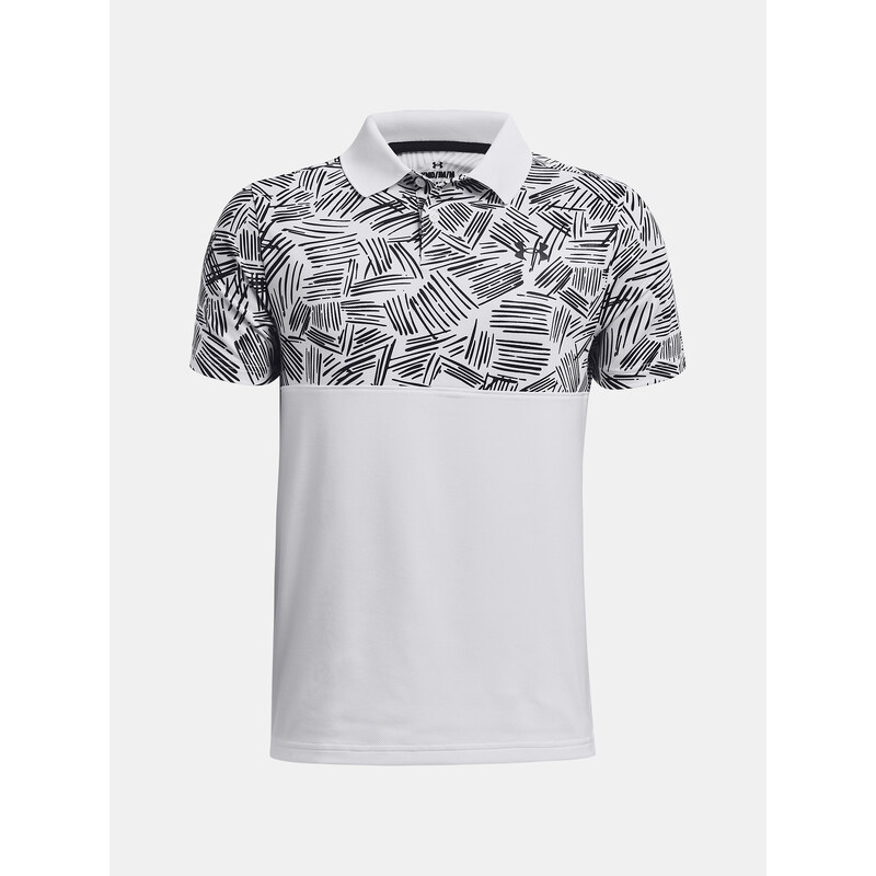 Under Armour Tričko UA Perf Palm Sketch Polo-WHT - Kluci