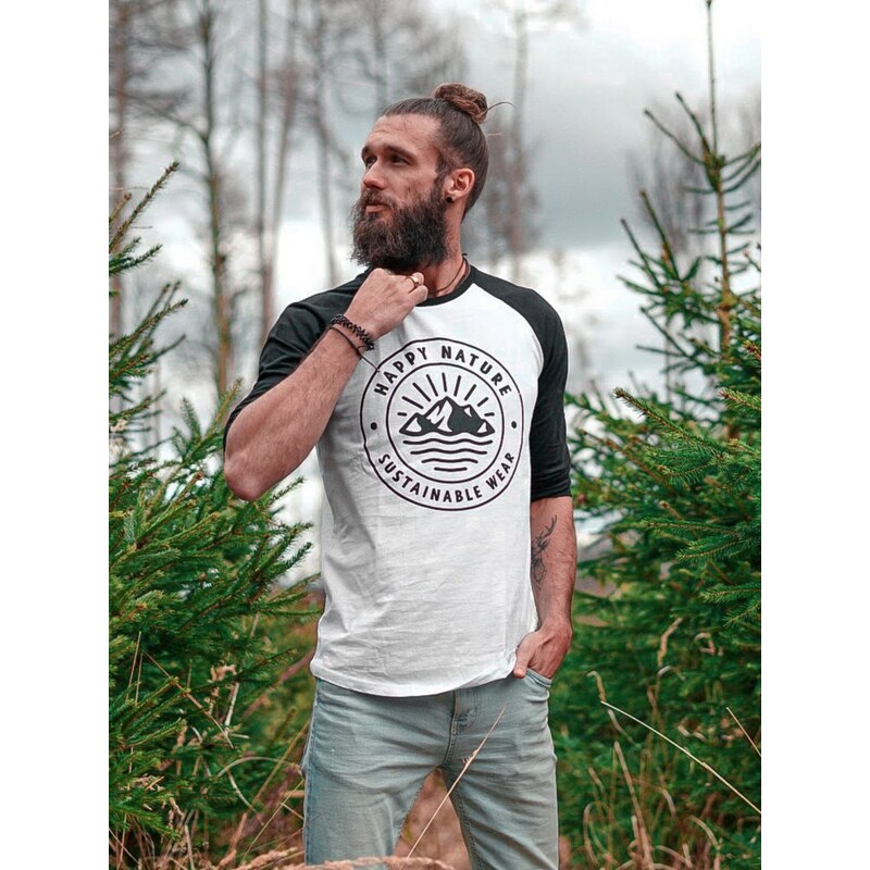 Zachraňte pánský raglan Happy Nature logo