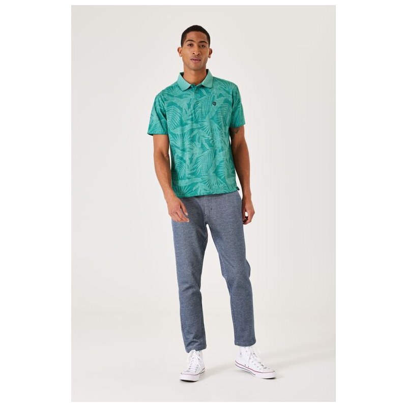 Pánské polo GARCIA mens polo ss 2566 seafoam