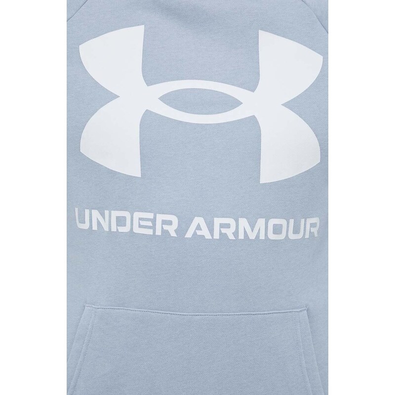 Mikina Under Armour pánská, fialová barva, s kapucí, s potiskem, 1357093-652