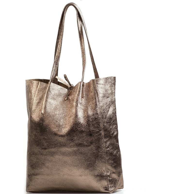 Blaire Kožená shopper kabelka Solange bronzová 78591590