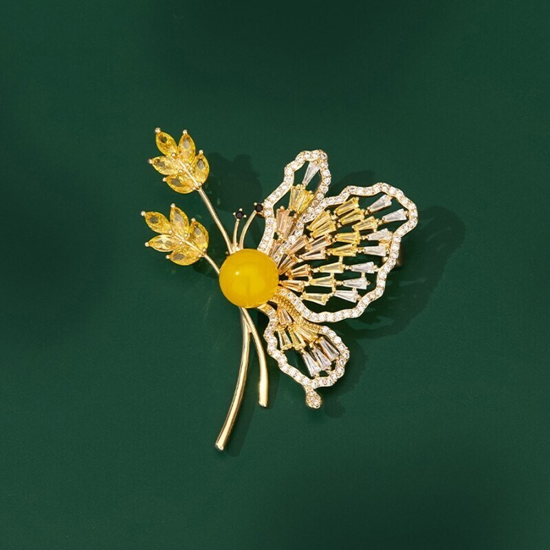 Éternelle Brož Swarovski Elements Angiola - motýl