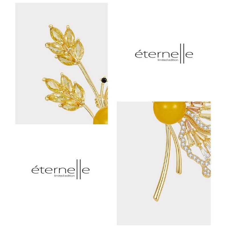 Éternelle Brož Swarovski Elements Angiola - motýl