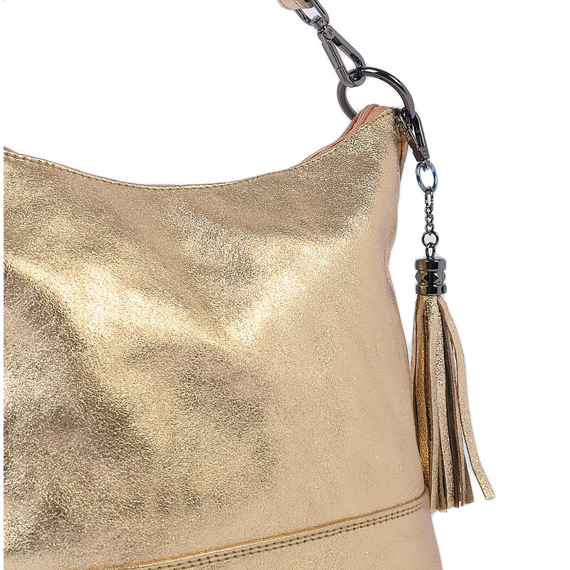 Luxusní italská kabelka z pravé kůže VERA "Goldesta" 25x28cm
