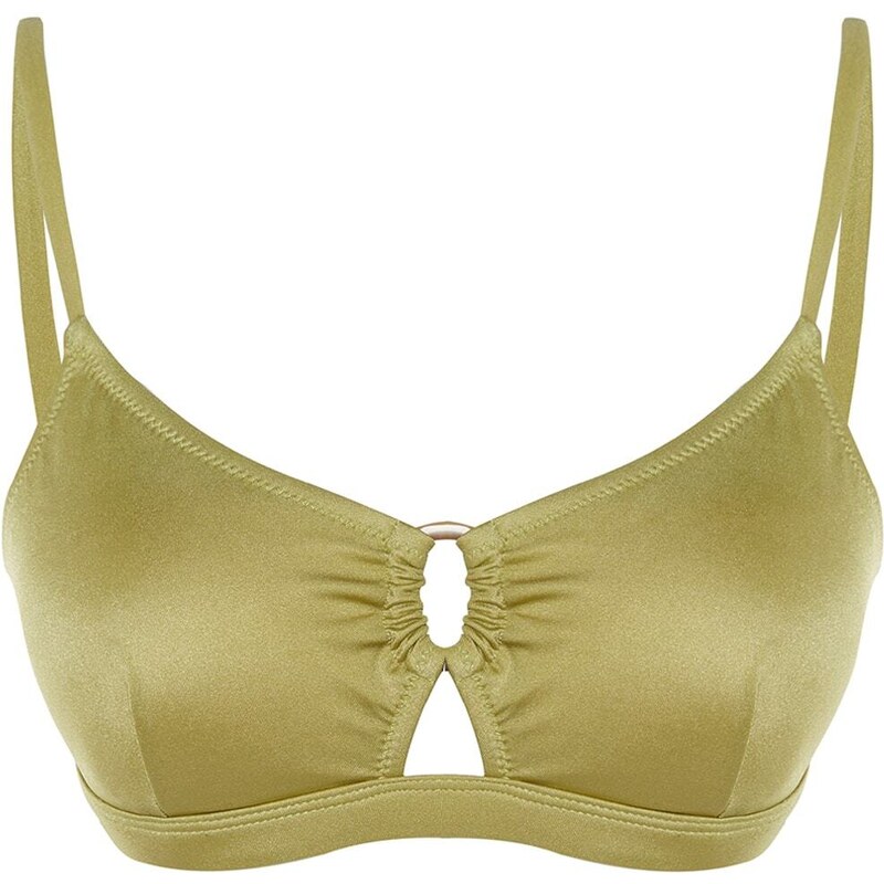 Trendyol Green Bralette Příslušenství Bikiny Top