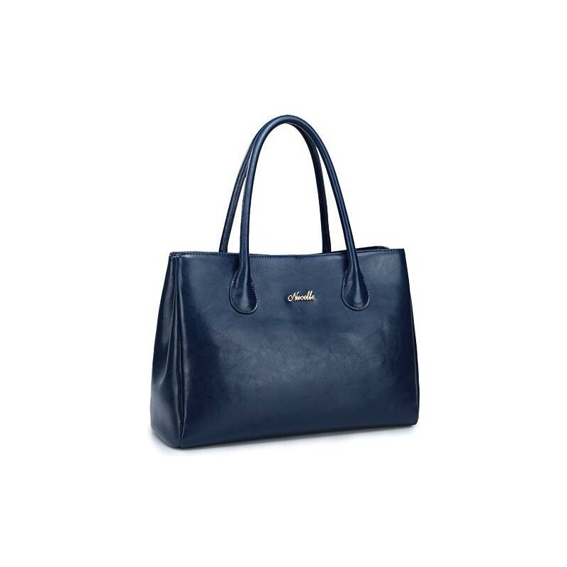 NUCELLE dámská kožená kabelka Smooth Barva: Modrá