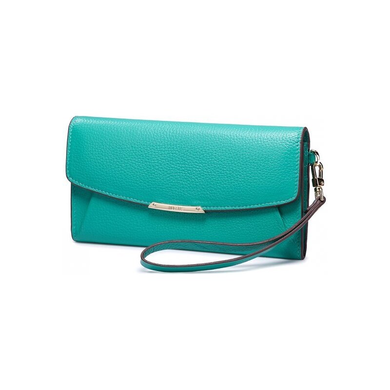 NUCELLE dámská kožená kabelka/psaníčko Clutch Barva: Zelená