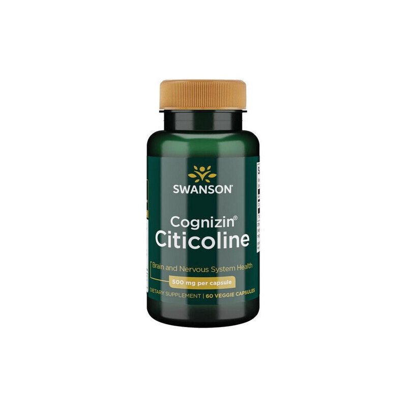 Swanson Cognizin Citicoline 60 ks, vegetariánská kapsle, 500 mg