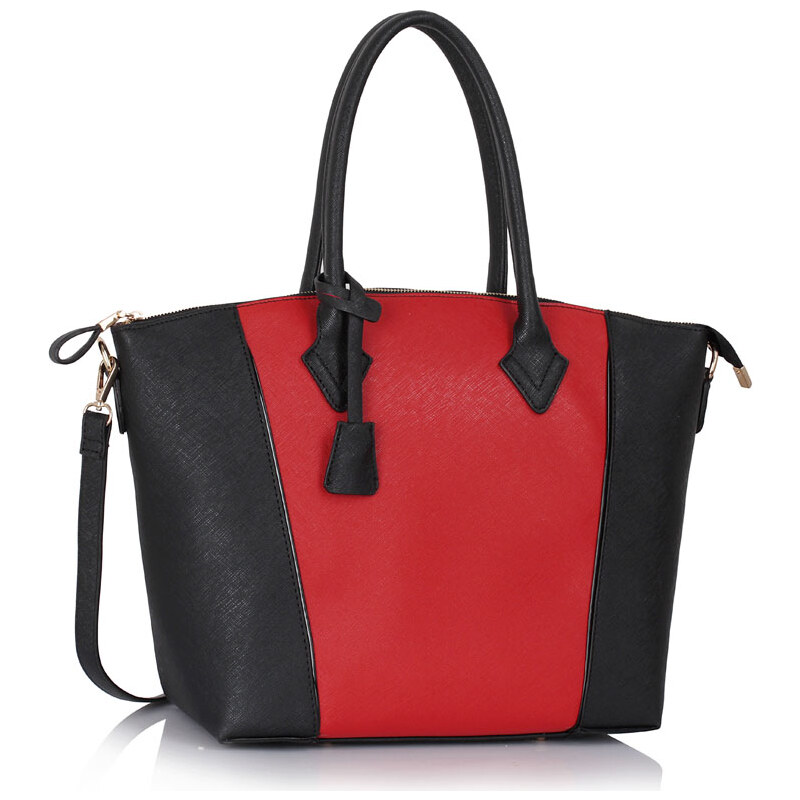 FASHION ONLY dámská kabelka LS00332 Barva: Černo-červená