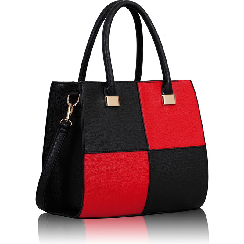 FASHION ONLY dámská kabelka LS00153 Barva: Černo-červená