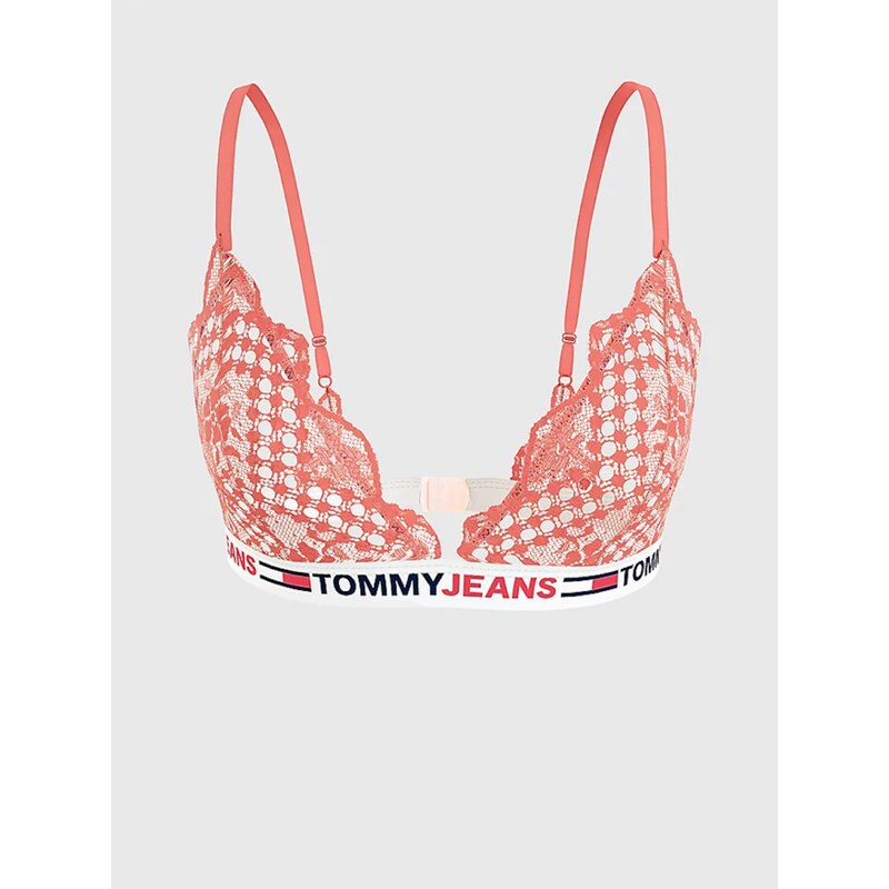 Tommy Hilfiger Korálová krajková podprsenka Tommy Jeans - Dámské