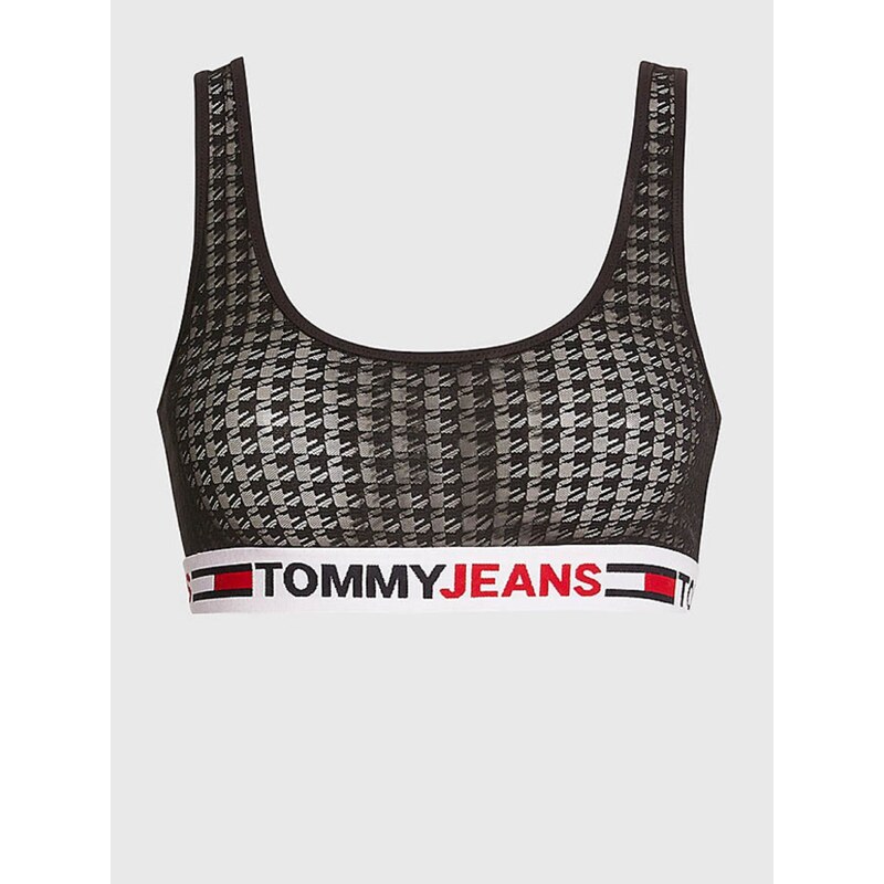 Tommy Hilfiger Černá vzorovaná podprsenka Tommy Jeans - Dámské