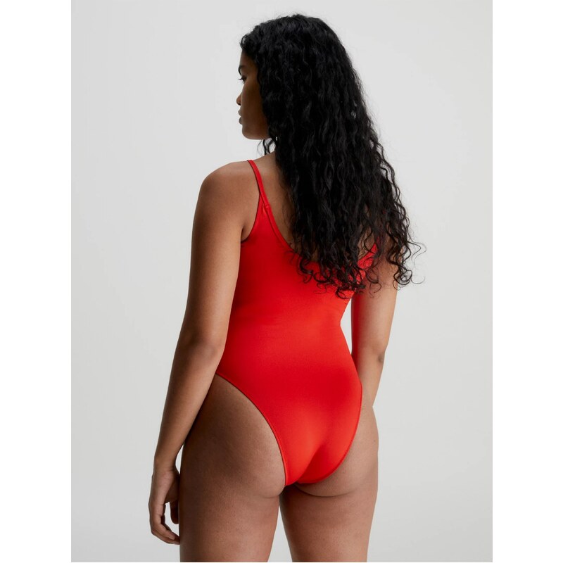 Červené dámské jednodílné plavky Calvin Klein Underwear - Dámské