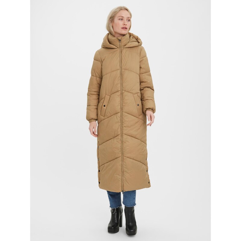 Hnědý prošívaný kabát VERO MODA Uppsala - Dámské
