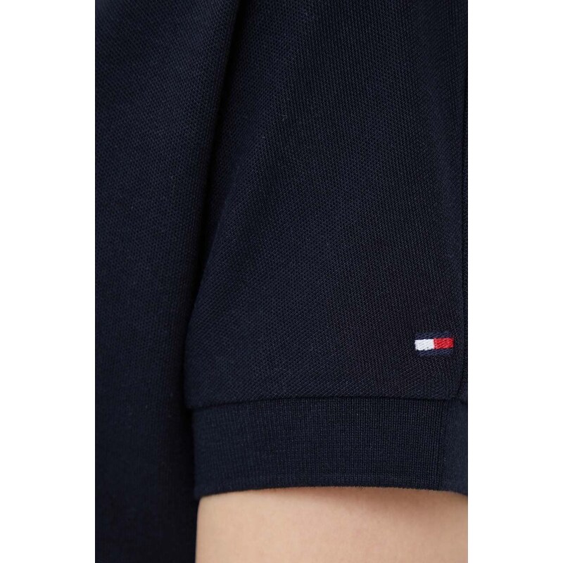 Šaty Tommy Hilfiger tmavomodrá barva, mini, oversize