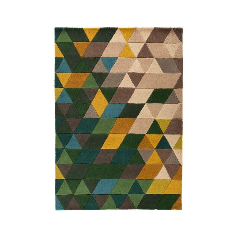 Flair Rugs koberce Ručně všívaný kusový koberec Illusion Prism Green/Multi - 80x150 cm