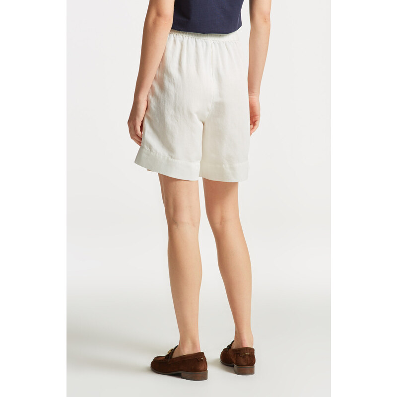 ŠORTKY GANT LINEN VISCOSE PULL-ON SHORTS bílá 38