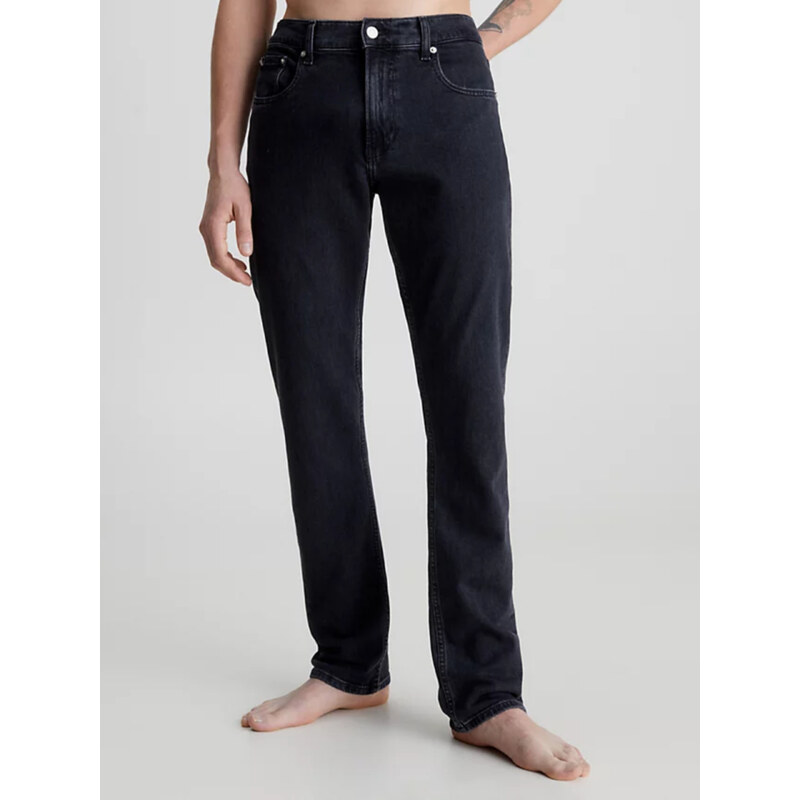 Calvin Klein pánské černé džíny AUTHENTIC STRAIGHT