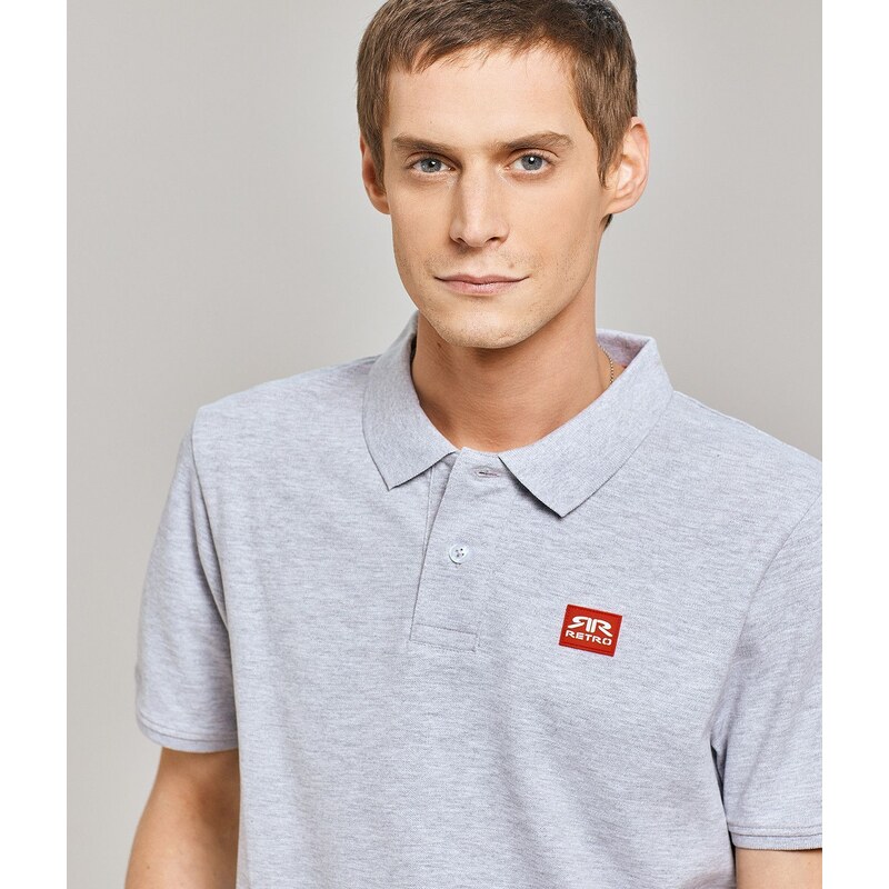 RetroJeans EDON POLO, GREY MELANGE