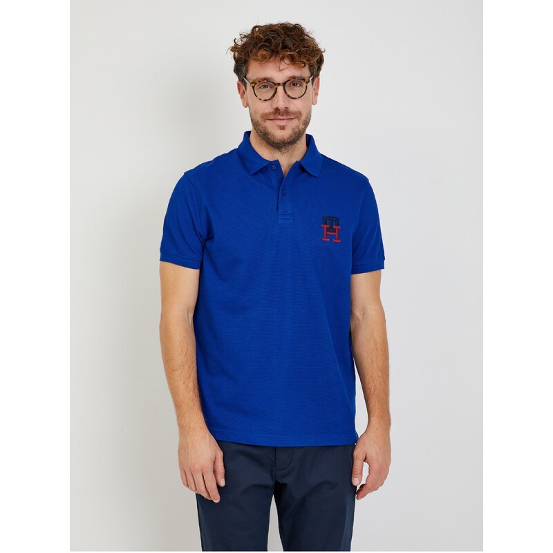 Tmavě modré pánské polo tričko Tommy Hilfiger - Pánské