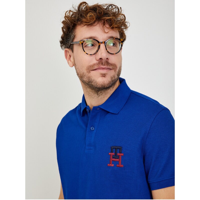 Tmavě modré pánské polo tričko Tommy Hilfiger - Pánské