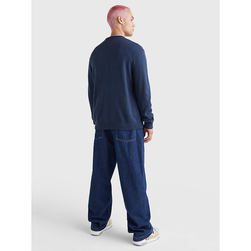 Tommy Hilfiger Tmavě modrý pánský svetr Tommy Jeans - Pánské