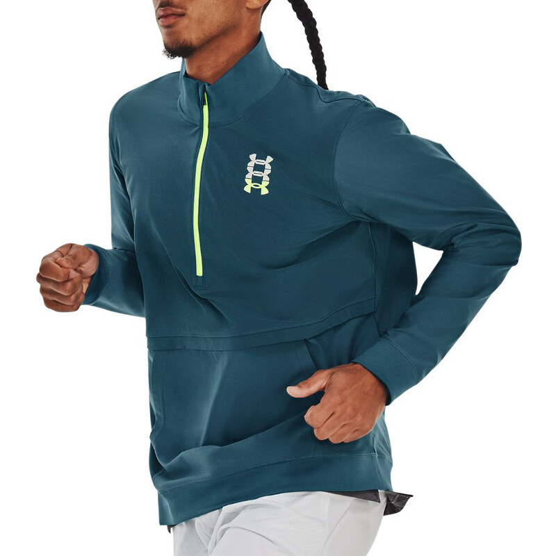 Triko s dlouhým rukávem Under Armour UA RUNNING ANYWHERE PULLOVER-BLU 1376502-414