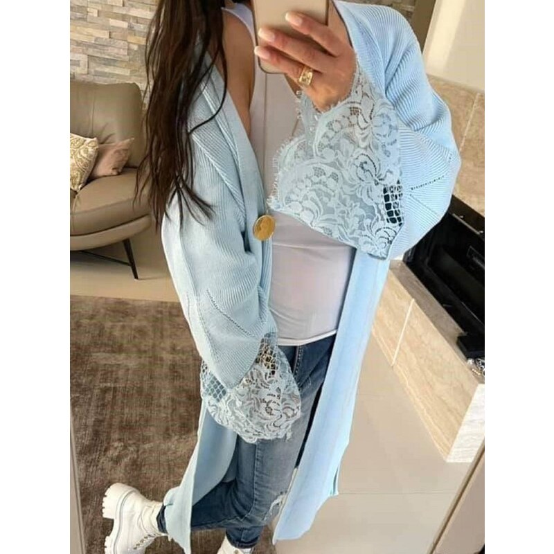 Blue cardigan By o la la cxp0720. R34