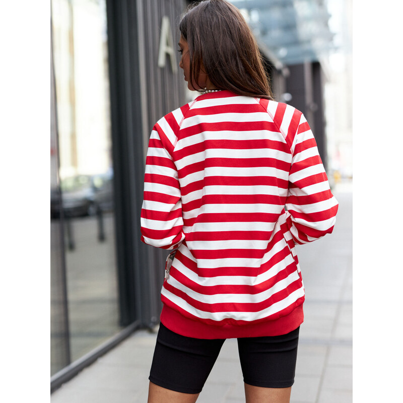 Sweatshirt red and white By o la la cxp1119.red/white