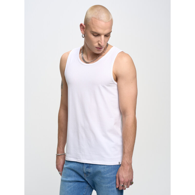 Big Star Man's Singlet T-shirt 152063 Cream-101