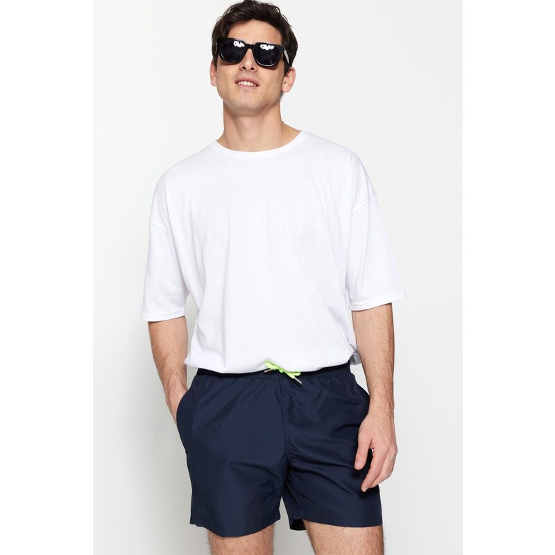 Trendyol Navy Blue Basic Standard Size Swimsuit Sea Shorts