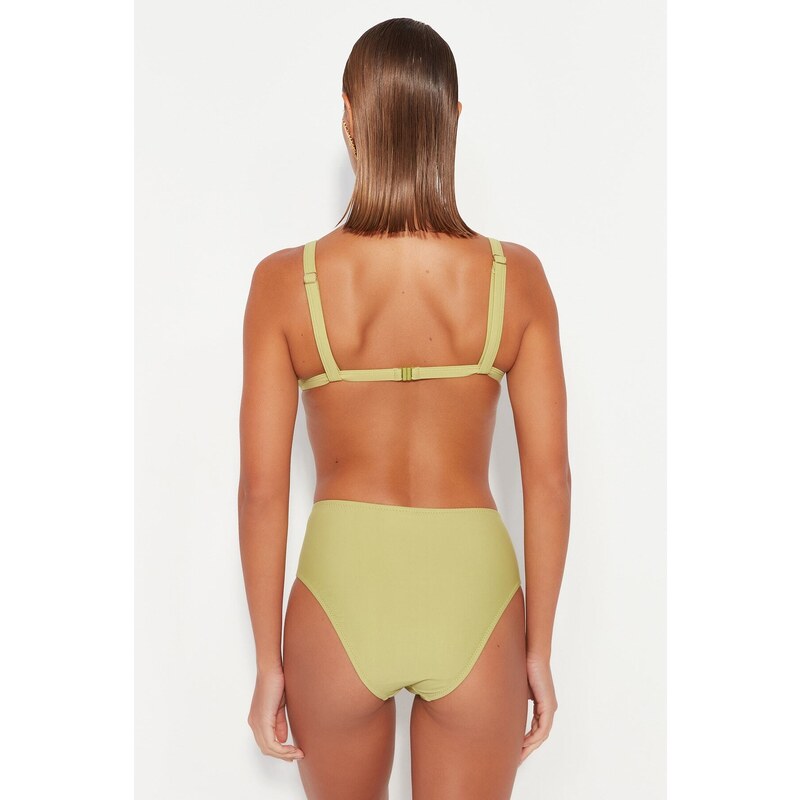 Trendyol Green Triangle Příslušenství Bikiny Top