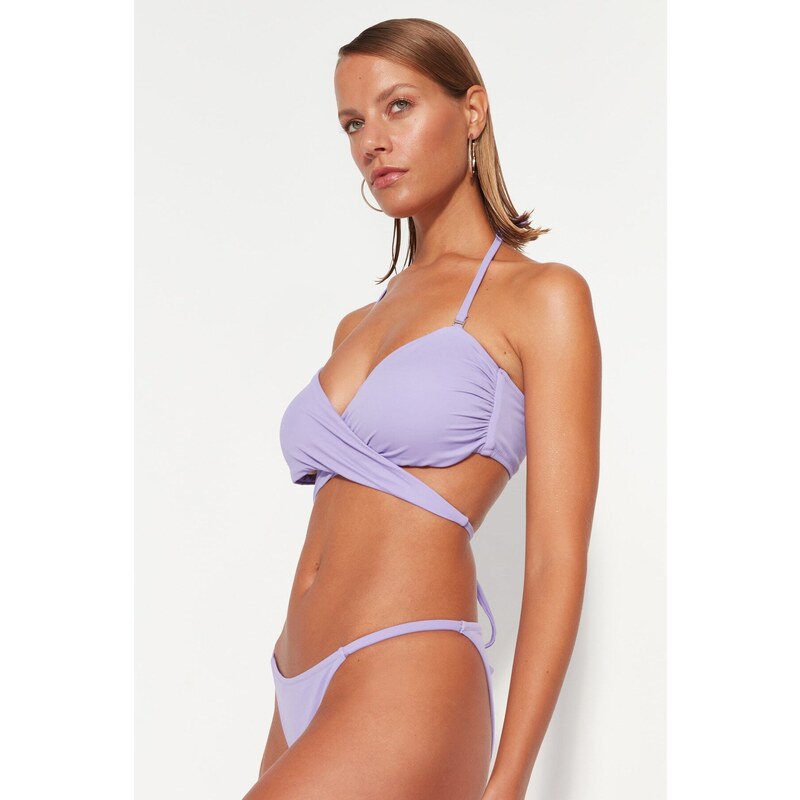 Trendyol Lilac Bikini Bottoms with Regular Legs