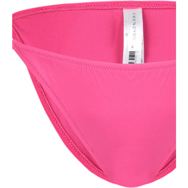 Trendyol Fuchsia Tie-Up Regular Leg Bikini Bottom