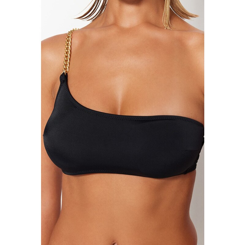 Trendyol Black One-Rameno Chain Příslušenství Bikiny Top