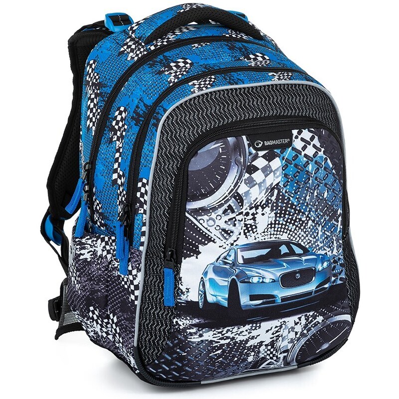 Bagmaster LUMI 23 D školní batoh - modré auto