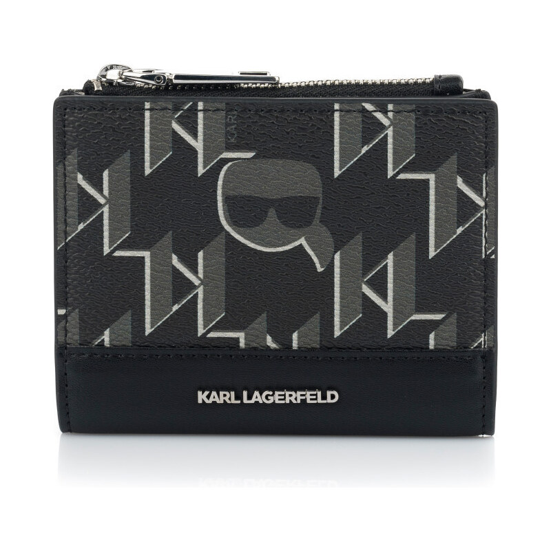 POUZDRO NA PLATEBNÍ KARTY KARL LAGERFELD K/IKONIK 2.0 MONO CC BIFOLD CH